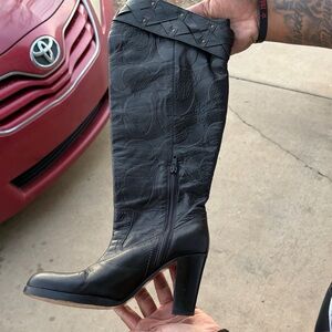 Vintage Coach Black Knee-High Women's Boots Size 8